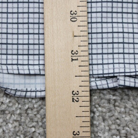 Construct Shirt Mens XL, 17-17 1/2, 34/35 Black/Gray 4 Way Stretch Long Sleeve - Picture 12 of 13